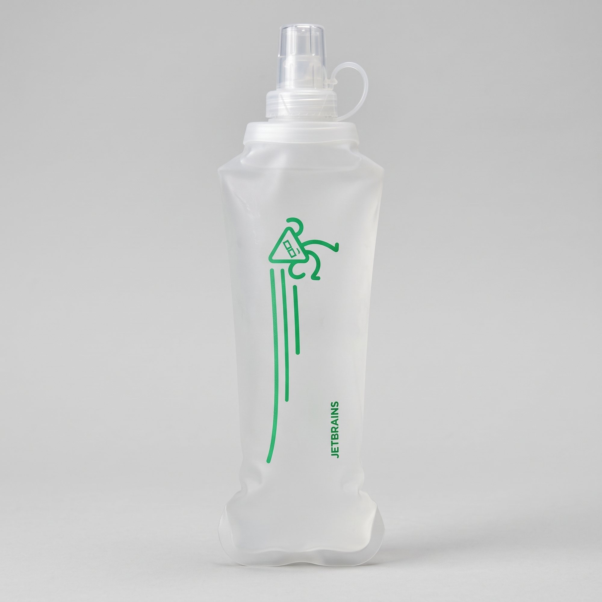 The soft flask with Runzo running up its side