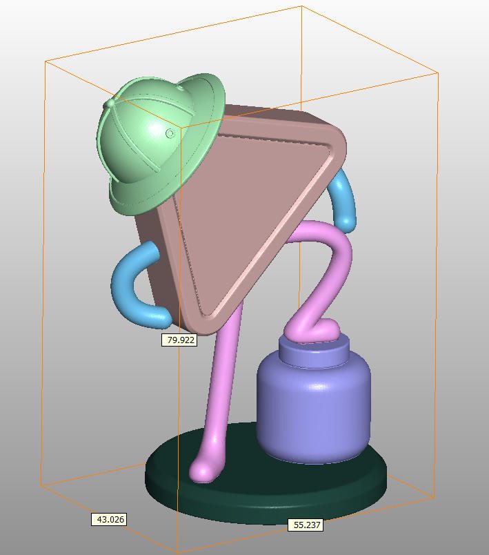 A 3D model of the bug catcher with its jar