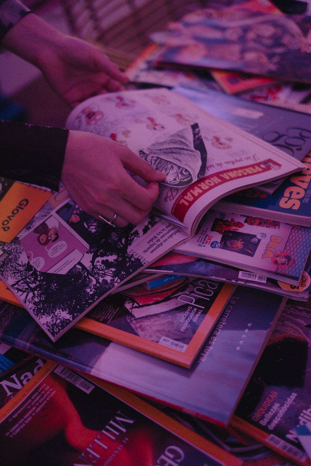 Magazines cut up for the vision board